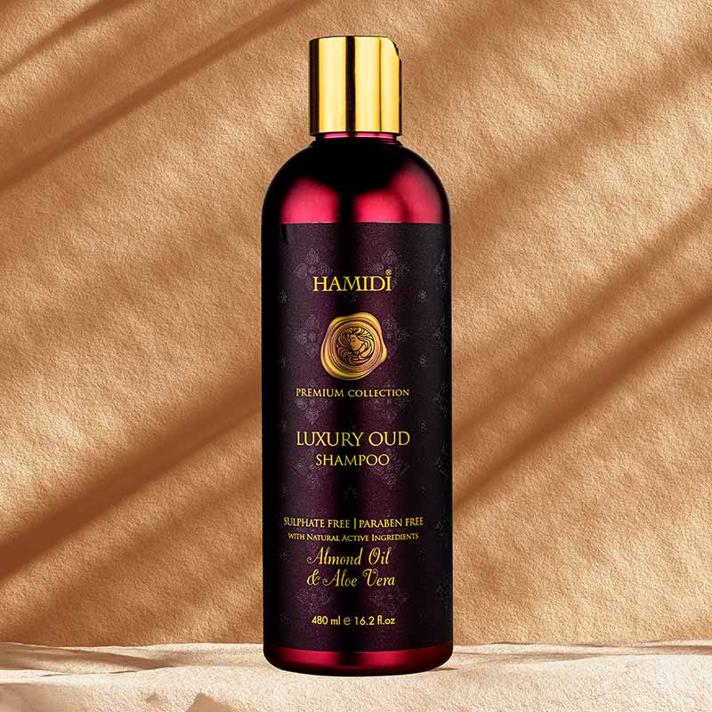 HAMIDI SERIES LUXURY OUD SHAMPOO ALMOND OIL & ALOEVERA 480 ML