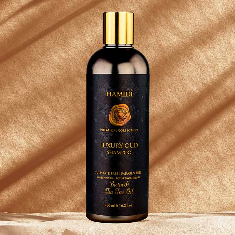 HAMIDI SERIES LUXURY OUD SHAMPOO BIOTIN & TEA TREE  OIL480 ML
